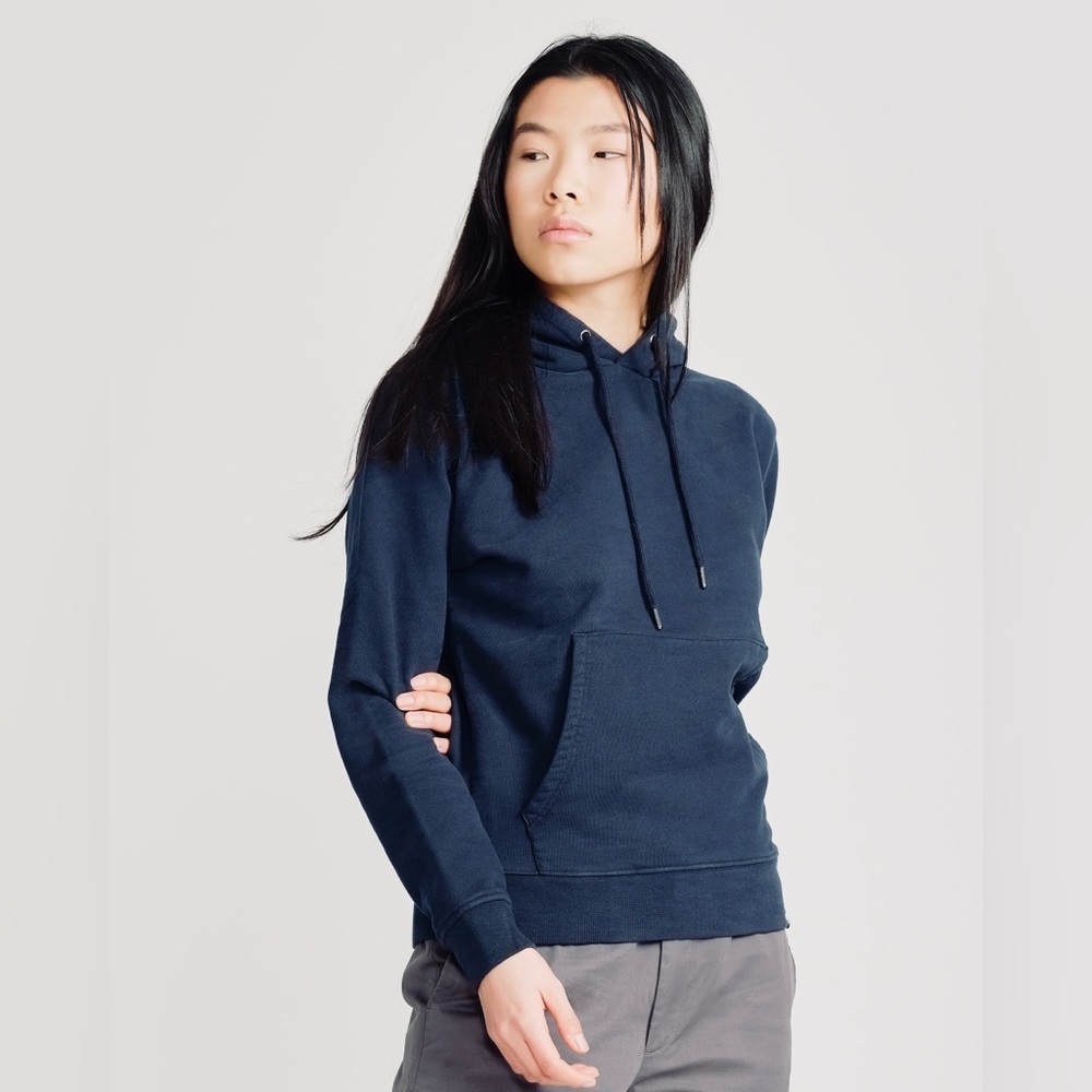 90 Degrees Lux Crop Blue Hoodie - Picture 7 of 8